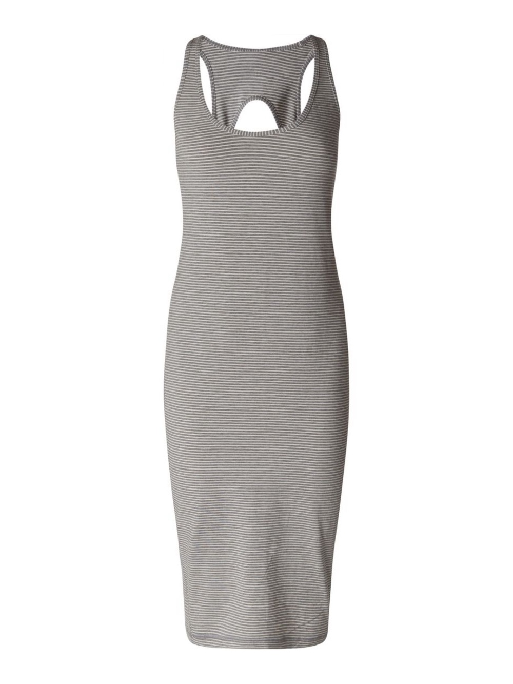 Lululemon Athletica Go For It Open Back Dress Tennis Golf Pickleball Grey Stripe